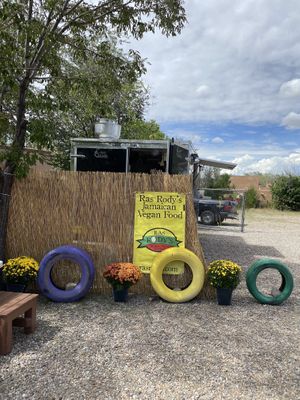 The truck awaits   at Ras Rody's Jamaican Vegan  in Santa Fe