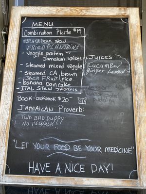 Menu  at Ras Rody's Jamaican Vegan  in Santa Fe