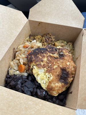 Combo- layers of flavor   at Ras Rody's Jamaican Vegan  in Santa Fe