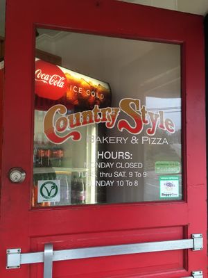 Vegan Pittsburgh and Happy Cow stickers at CountryStyle in Bridgeville