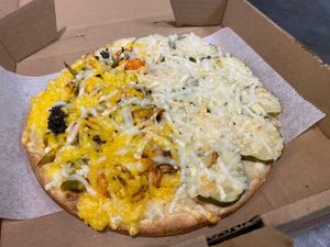 1/2 Vegan Buffalo Broccoli 1/2 Vegan Pickle Rick  at CountryStyle in Bridgeville