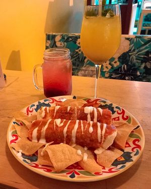 Enchiladas Veganas at Dulcinea Café Vintage in Cali