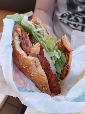 Plant beef burger at MAX - Tornby in Linkoping