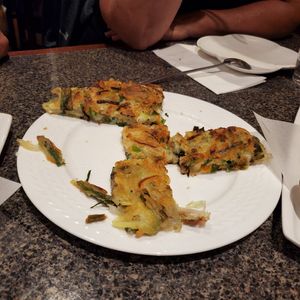 What's left of a Vegetable Pancske at Soban Korean Cuisine in Petaluma