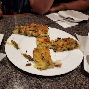 What's left of a Vegetable Pancske at Soban Korean Cuisine in Petaluma