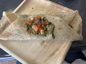 Tofu pesto crepe - yummy!   at Le Testimony in Redding