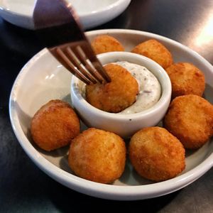 Stuffed olives at Nonna's Nightmare in West End