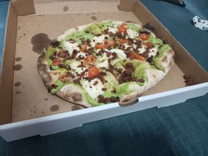 Broccoli Cream Pizza at Nonna's Nightmare in West End