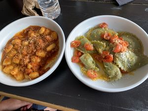 Gnocchi and ravioli   at Nonna's Nightmare in West End