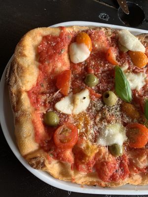 Tricolore pizza  at Nonna's Nightmare in West End