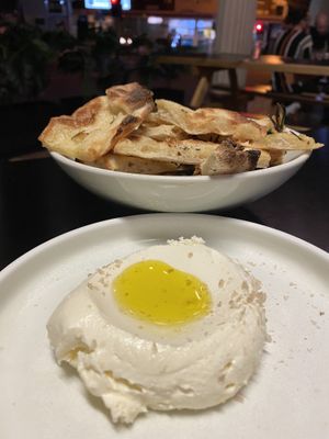 The whipped “cheese” was creamy and sensational as was the rosemary toasted bread. Who would’ve thought bread could be this delicious   at Nonna's Nightmare in West End