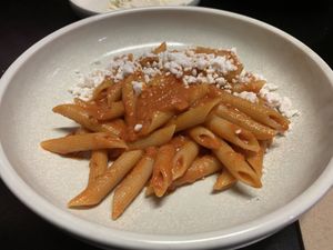 Delicious penne  at Nonna's Nightmare in West End