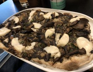 Mushroom pizza  at Nonna's Nightmare in West End