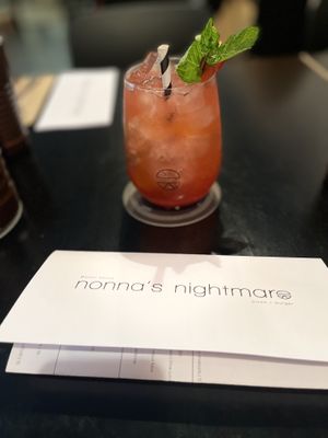 Stawberry cocktail   at Nonna's Nightmare in West End