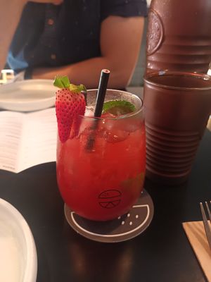 Strawberry mojito, very good at Nonna's Nightmare in West End