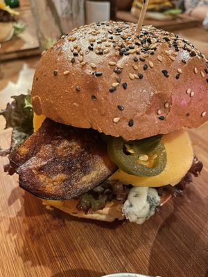 Eggplant as „bacon“    at The Street  in Prague