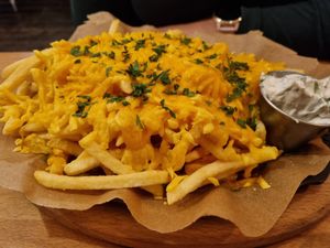 Cheese fries at The Street  in Prague