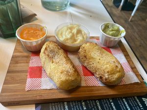 Potato croquettes at Five Buns in South East London