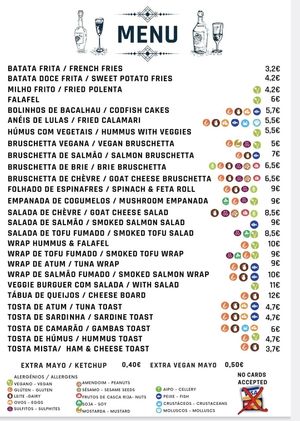 Menu Dec 2024 at Tavila Cafe in Tavira