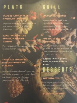 Menu 2  at L'Embuscade in Paris