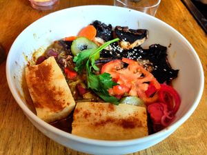 Gombo sauce and red beans at L'Embuscade in Paris