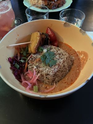 Rice with peanut sauce   at L'Embuscade in Paris