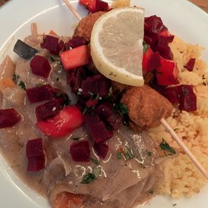 Main dish, crispy Tofu at L'Embuscade in Paris