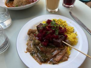 Yassa tofu  at L'Embuscade in Paris