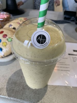 Veganised tropical smoothie at Against The Grind in Mill Park