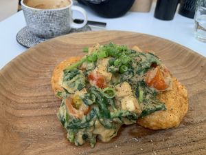 Chickpea Scramble. Really hearty and tasty    at Against The Grind in Mill Park