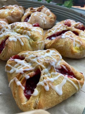 Cherry Danish at Planted Bakery in Fort Worth