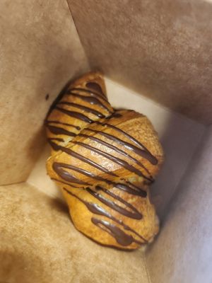 Croissant with chocolate at Planted Bakery in Fort Worth
