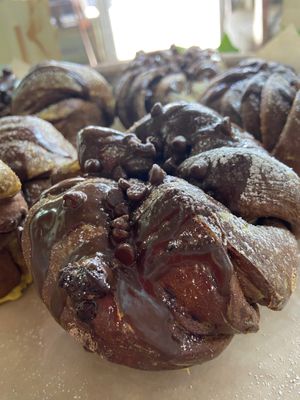 Chocolate Cruffins at Planted Bakery in Fort Worth
