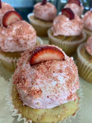 Strawberry Shortcake Cupcake at Planted Bakery in Fort Worth