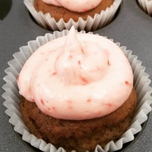Strawberry Lemonade Cupcake at Planted Bakery in Fort Worth