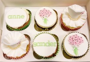 Custom bridal cupcakes. at Alice in Cakeland in Rotterdam