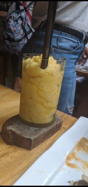 Frozen passion fruit drink at Fonda Al Pirata in Havana