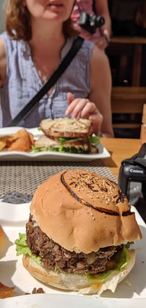 Vegan burger at Fonda Al Pirata in Havana