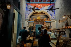 inside at Fonda Al Pirata in Havana