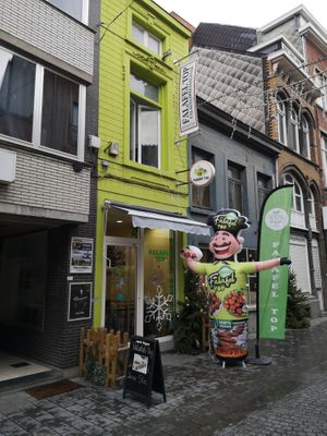 Outside at Falafel Top in Leuven