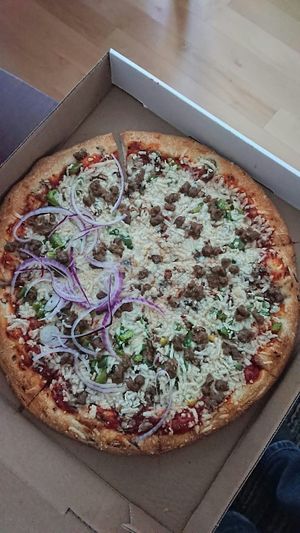 all-dressed pizza at Milano Pizza in Ottawa