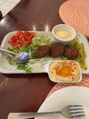 Falafel Plate with Vegan Garlic Mayonnaise   at O'Libano in San Jose
