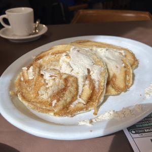 Cinnamon Bun Pancakes  at Queens Coach in Niagara Falls