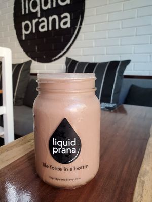 Cacao smoothie at Liquid Prana in Playa Del Carmen