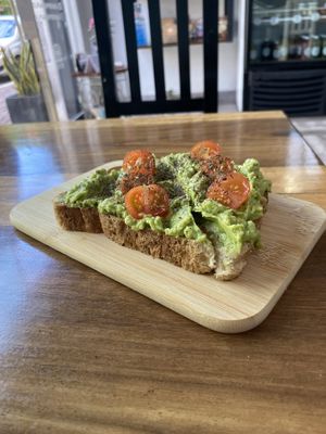 Avocado LP toast  at Liquid Prana in Playa Del Carmen