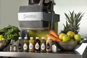 Our cold pressed machine ! at Liquid Prana in Playa Del Carmen
