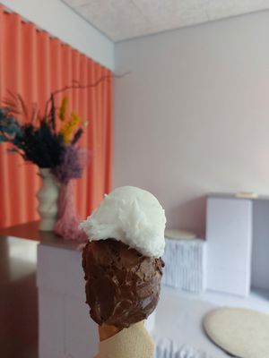 Salty Coconut and dark chocolate at Antipodean Gelato in Frankfurt