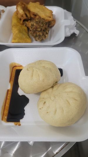 buns filled with cabbage and soy at El Jardin Vegetariano in Panama City