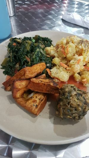 my buffet choices at El Jardin Vegetariano in Panama City