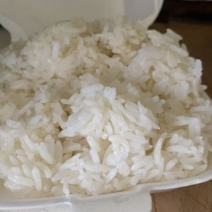 White rice at Happy Thai in Bloomington